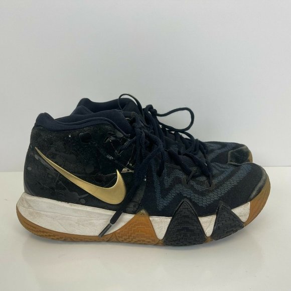 Nike Kyrie 4 Basketball Shoes Pitch Blue Metallic Gold Mens Size 8 - Picture 3 of 7